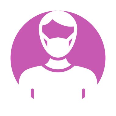 Genç Adam Maskeli Vektör Simgesi Kolayca değiştirebilir ya da düzenleyebilir