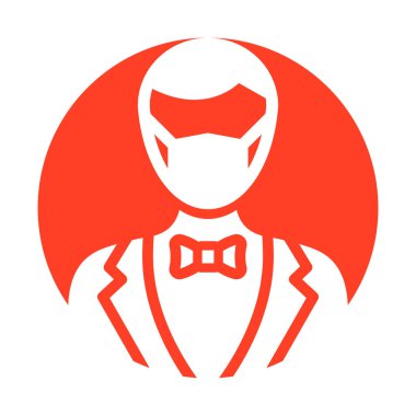 Kahya Takan Maske Vektör Simgesi Kolayca düzenleyebilen