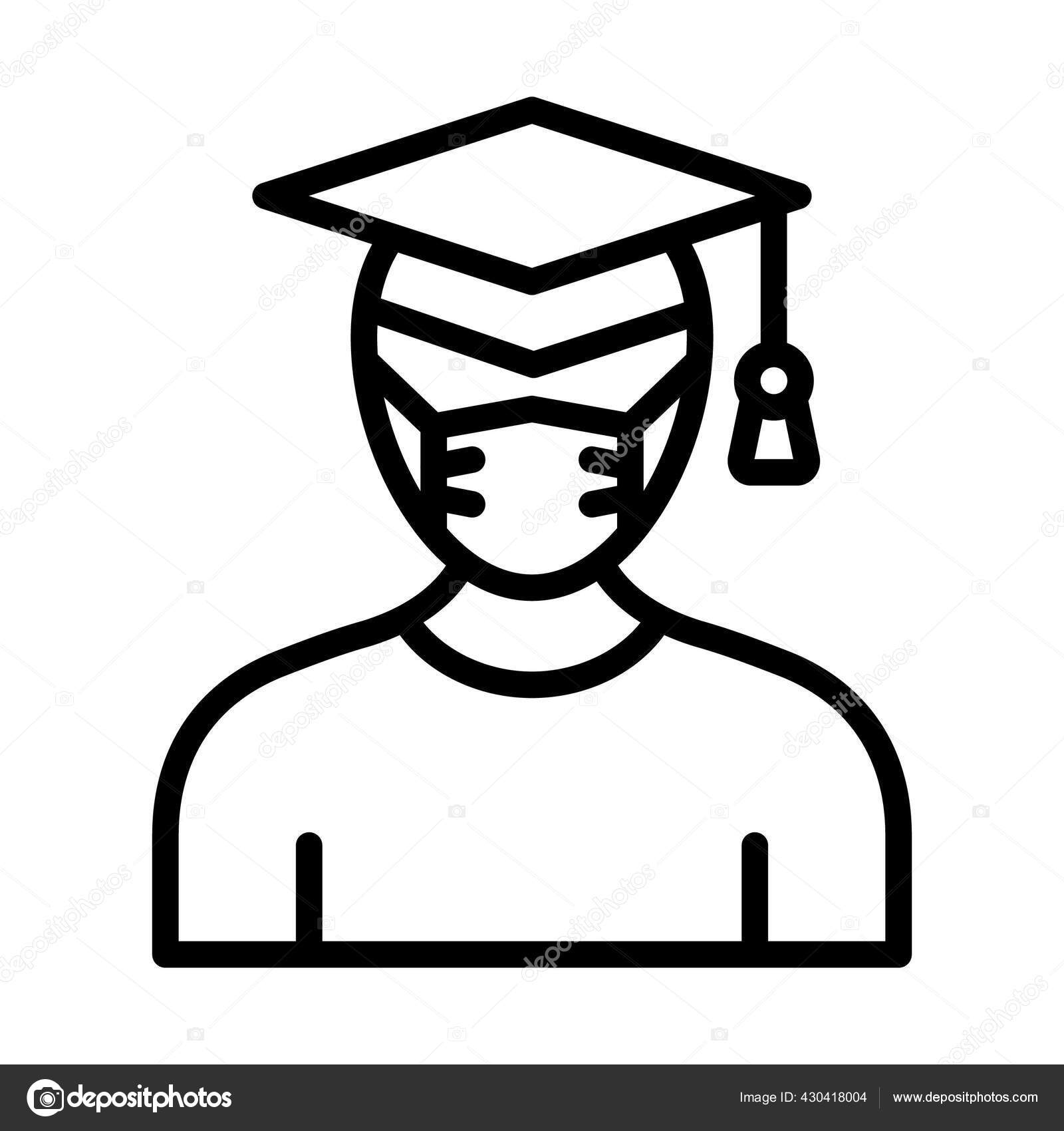 Graduate Wearing Mask Vector Icon Which Can Easily Modify Edit Vector Image By C Azhar Ranksol Gmail Com Vector Stock 430418004