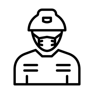 Madenci maskeli Vektör Simgesi Kolayca değiştirebilir ya da düzenleyebilir