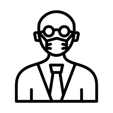Doktor Takan Maske Vektör Simgesi Kolayca düzenleyebilen