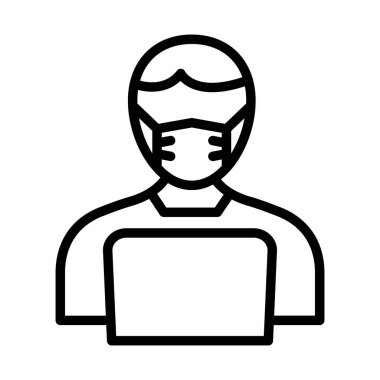 Kamu Sözcüsü Kolayca düzenleyebilen ve düzenleyebilen maskeli Vektör Simgesi