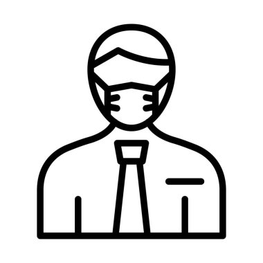 Kolayca değiştirebilen ya da düzenleyebilen Maske Vektör Simgesi Takan