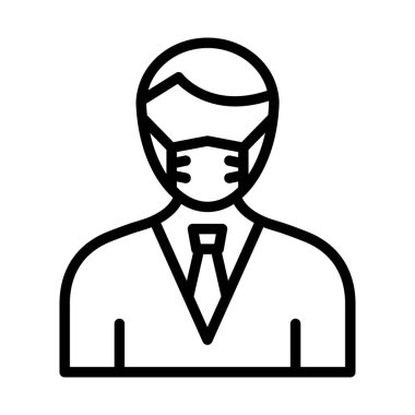 Patron Maskeli Vektör Simgesi Kolayca düzenleyebilen