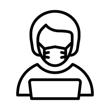 Kamu Sözcüsü Kolayca düzenleyebilen ve düzenleyebilen maskeli Vektör Simgesi