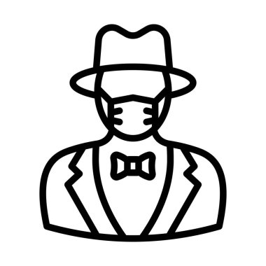 Kolayca düzenleyebilen ve düzenleyebilen Casus Maske Vektör Simgesi