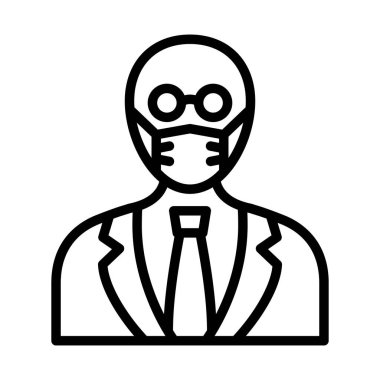 Patron Maskeli Vektör Simgesi Kolayca düzenleyebilen