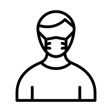 Çocuk maskeli Vektör Simgesi Kolayca değiştirebilir ya da düzenleyebilir