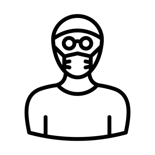 Hacker Indossare Maschera Icona Vettoriale Che Può Facilmente Modificare Modificare — Vettoriale Stock