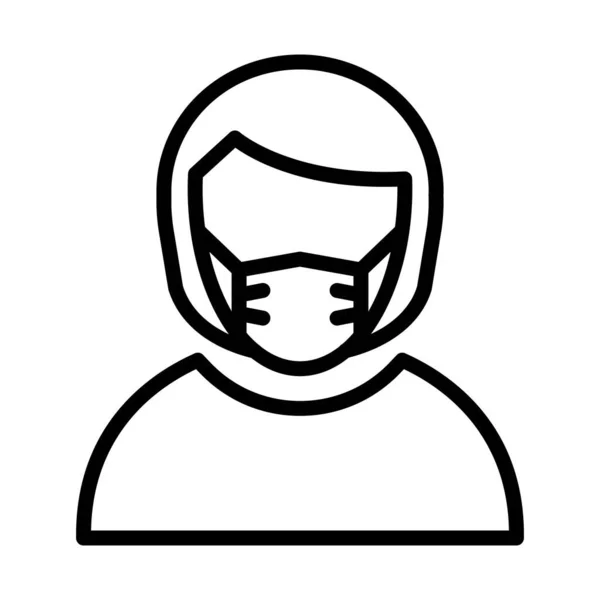 Customer Representative Wearing Mask Vector Icon Which Can Easily Modify — Stock Vector