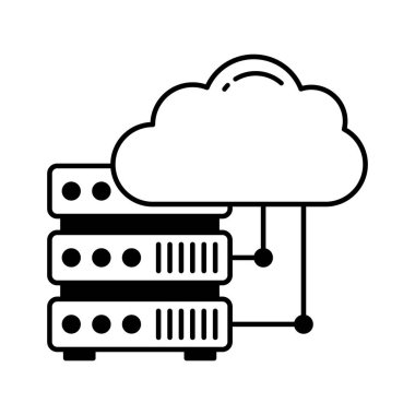 Kolayca düzenleyebilen ya da düzenleyebilen bulut hesap vektörü simgesi