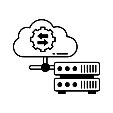 Kolayca düzenleyebilen ya da düzenleyebilen bulut hesap vektörü simgesi