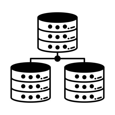 Veritabanı Modeli Vektör Simgesi Kolayca düzenleyebilen