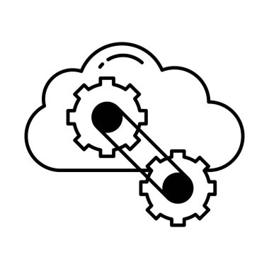 Kolayca düzenleyebilen ya da düzenleyebilen bulut hesap vektörü simgesi