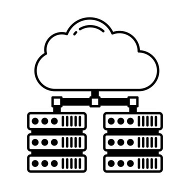 Merkezi veritabanı Vektör Simgesi Kolayca düzenleyebilen
