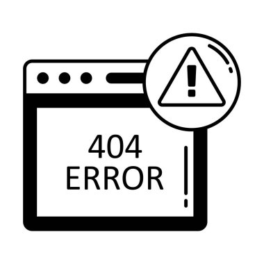404 hata iletisi Vektör Simgesi Kolayca düzenleyebilen