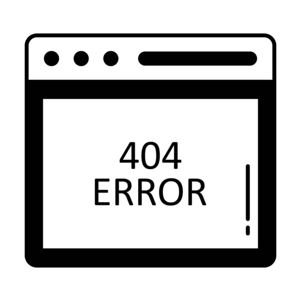 Komunikat Błędu 404 Ikona Wektora Która Może Łatwo Zmienić Lub — Wektor stockowy