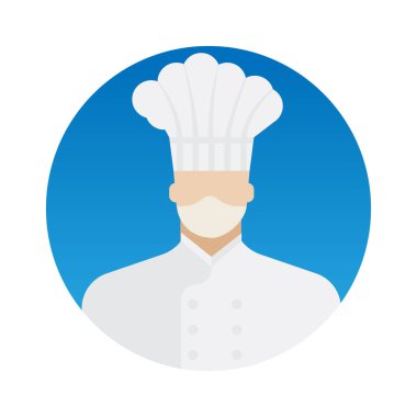 Yüz Maskesi Renk Vektörü simgesine sahip Şef Meslekleri Avatar Kolayca düzenleyebilir ya da düzenleyebilir 