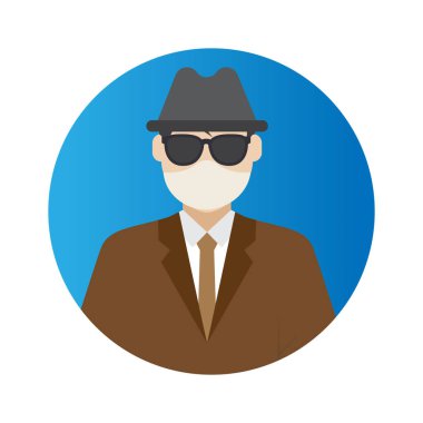 Yüz Maskesi Renk Vektörü simgesine sahip Avatar Meslekleri kolayca düzenleyebilir ya da değiştirebilir 