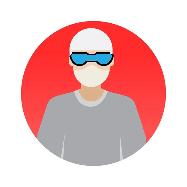 Skier Professions Avatar Face Mask Color Vector Icon 수정하거나 수있습니다 — 스톡 벡터