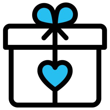  Kutlamalar, hediye kutusu Kolayca düzenleyebilen vektör simgesini doldur