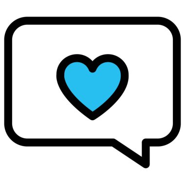  Sohbet balonu, aşk sohbeti Kolayca düzenleyebilen vektör simgesini doldur