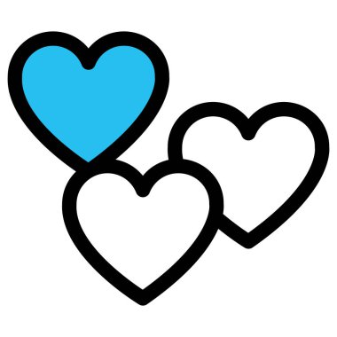  Favori, kalp şekli Kolayca değiştirebilen veya düzenleyebilen vektör simgesi doldur