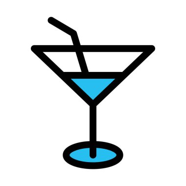  Alkol, kokteyl vektör simgesi Kolayca değiştirebilen veya düzenleyebilen