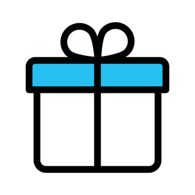 Kutlamalar, hediye kutusu Kolayca düzenleyebilen vektör simgesini doldur