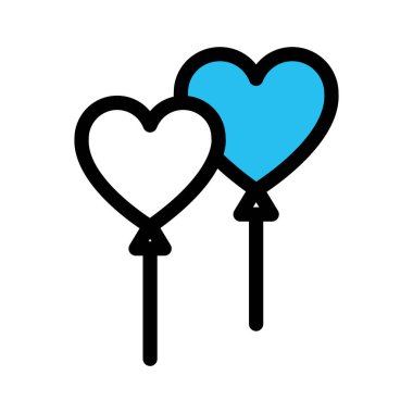  Doğum günü balonları, dekorasyonlar Kolayca düzenleyebilen vektör simgesini doldur