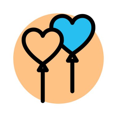  Doğum günü balonları, dekorasyonlar Kolayca düzenleyebilen vektör simgesini doldur