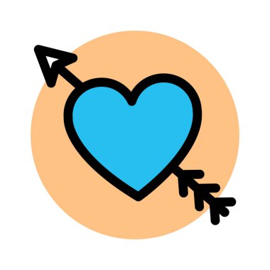   ok, kırık kalp Kolayca düzenleyebilen vektör simgesini doldur