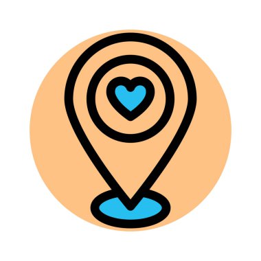  Favori konum, kalp doldurma vektör simgesi kolaylıkla düzenleyebilirsiniz