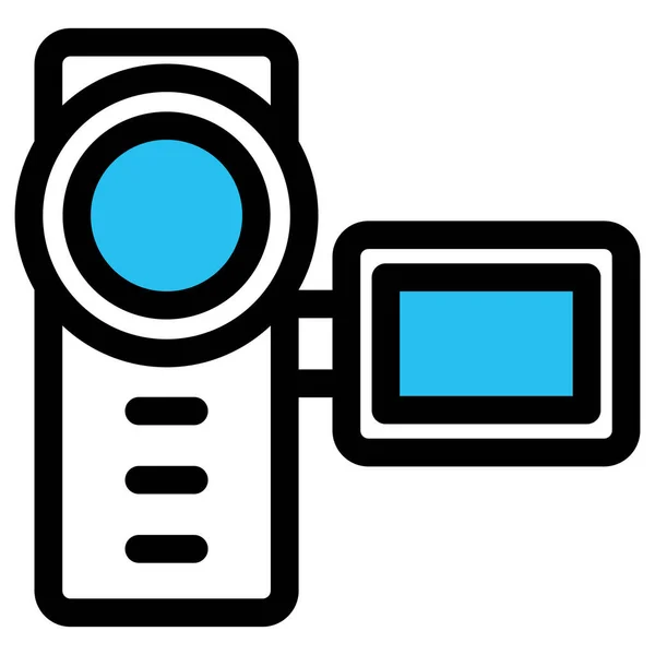 Camcorder Камера Заповнювач Векторна Піктограма Яка Може Легко Змінювати Або — стоковий вектор