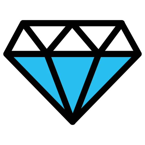 Diamant Edelsteen Vul Vector Pictogram Dat Gemakkelijk Kan Wijzigen Bewerken — Stockvector