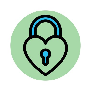 Kalp kilidi, kilit, Arkaplan vektör simgesini kolayca düzenleyebilen ya da düzenleyebilen doldur