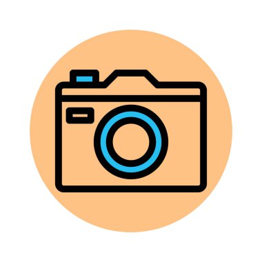 Kamera, resim Kolayca değiştirilebilen veya düzenlenebilen Arkaplan vektör simgesini doldur