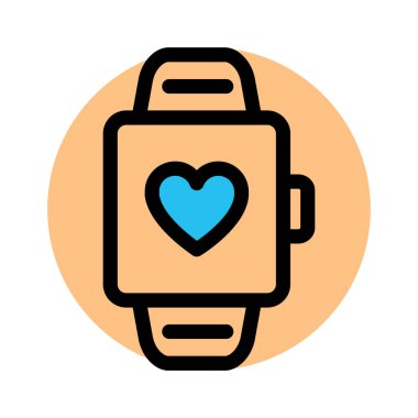  Kol saati, sevgili hediyesi Kolayca düzenleyebilen veya düzenleyebilen arka plan vektör simgesini doldur