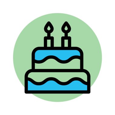  Pastane yemeği, pasta Kolayca düzenleyebilen arka plan vektör simgesini doldur