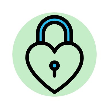  Kalp kilidi, sevgi Kolayca değiştirebilen veya düzenleyebilen arka plan vektör simgesini doldur