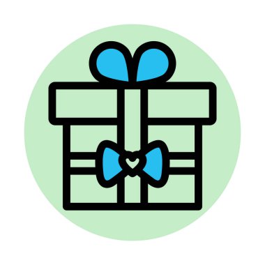  Kutlamalar, hediye kutusu Kolayca düzenleyebilen veya düzenleyebilen arka plan vektör simgesini doldur