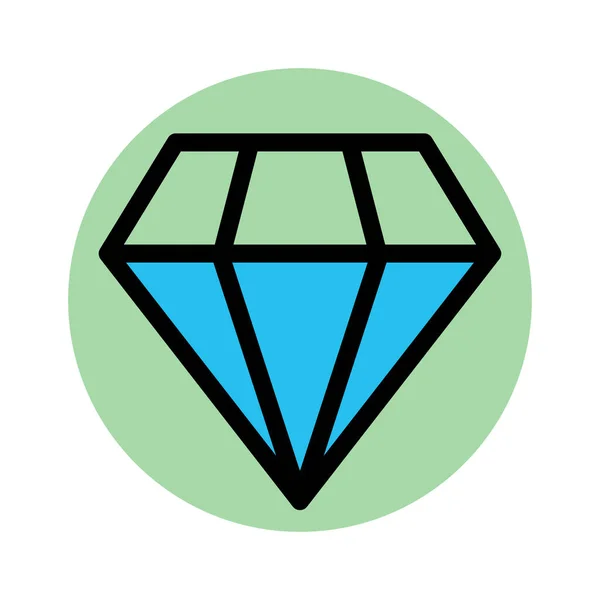 Diamante Gema Rellenar Icono Vector Fondo Que Puede Modificar Editar — Archivo Imágenes Vectoriales