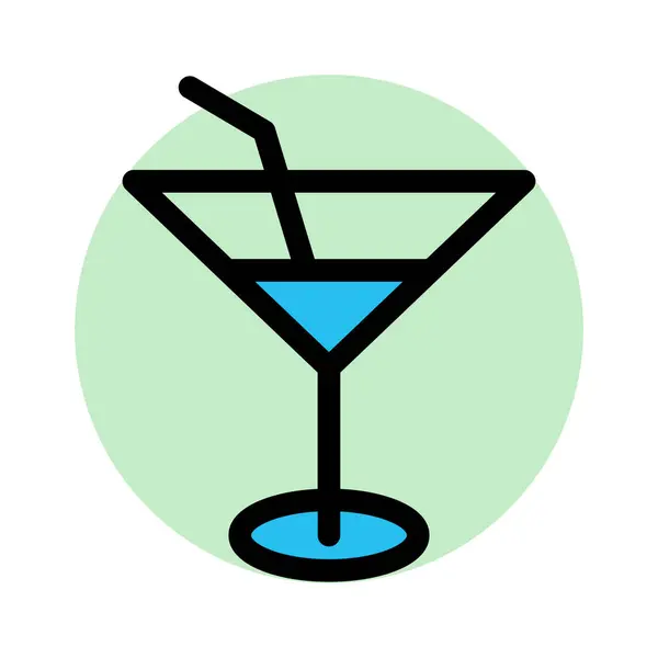 Αλκοόλ Cocktail Συμπληρώστε Εικονίδιο Διανύσματος Φόντου Που Μπορεί Εύκολα Τροποποιήσει — Διανυσματικό Αρχείο