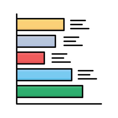 Kolayca değiştirilebilen ya da düzenlenebilen İstatistiksel İzole Vektör simgesi