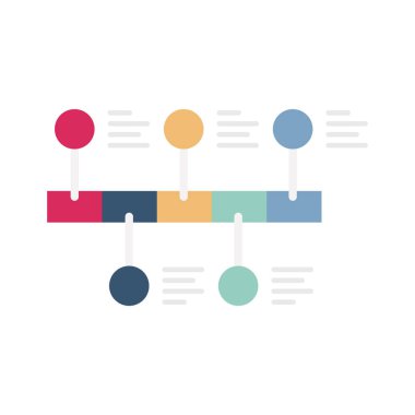 Kolayca değiştirilebilen ya da düzenlenebilen zaman çizgisi izole edilmiş Vektör simgesi