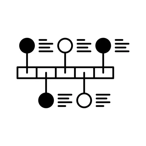 Изолированный Векторный Значок Временной Линии Который Можно Легко Изменить Отредактировать — стоковый вектор