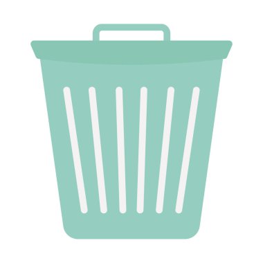 Kolayca düzenleyebilen veya düzenleyebilen Çöp Kutusu Düz vektör simgesi