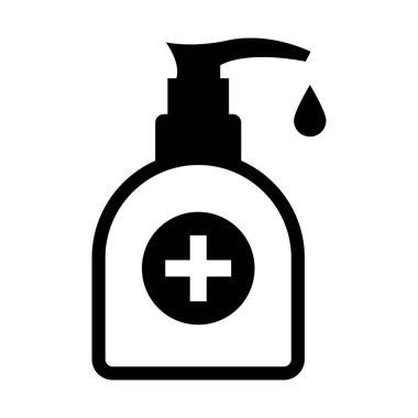 Kolayca değiştirebilen veya düzenleyebilen el yıkama Glyph vektör simgesi