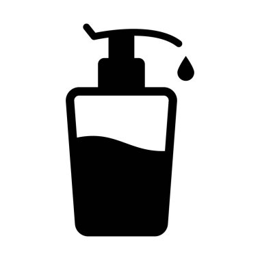  Kolayca değiştirebilen veya düzenleyebilen el yıkama Glyph vektör simgesi