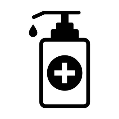 Kolayca değiştirebilen veya düzenleyebilen el yıkama Glyph vektör simgesi